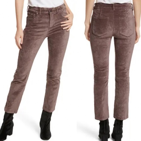 NWT Free People Velvet Crop Pants Taupe Size 26 - Picture 2 of 11